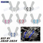 호환상품 야마하 YZF-R1 YZF R1 2020-2024 21 22 23 바이크 오토바이 액세서리 헤드 라인 페어링 스티커 반사 방수 데칼 : 솜사탕이