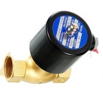 US-15 2L-15 1/2 BSPT 2위치 NC 고온 황동 증기 솔레노이드 밸브 12V/24V AC24/36V/110V/220V/380V PTFE 파일럿 12VDC : 더블준1
