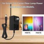 고비 24V 코너 플로어 램프 전원 공급 코드, LED 조명 1 600만 DIY 색상 u200EH6076 H6078 룸 어댑터용 : 노을가득