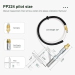 104286 01 ODS 파일럿 PP224 LPG8420 DESA L98310 로그 열전대 교체 뱅가드 어셈블리 부품 벽난로 히터 MR J3866 가스 : 라모드리조