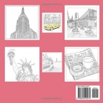 뉴욕시 성인 컬러링북을 꿈꾸다 등이 거리 차분한 유명 50가지 맨해튼 등장하는 디자인 : 다담다.