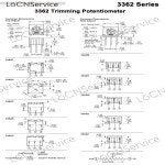 호환 3362W 50PCS 100K 트리밍 전위차계 산  3362W-1-104 104 204 504 : 나지막이