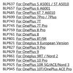 5 5T 6 6T 7 7Pro 7T Pro 8 8T 8Pro 9 9R 9Pro 9RT Nord 2 / 10T 10 10R /Nord 3 휴대폰용 배터리 : 한라물산2