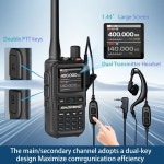 2 BAOFENG UV-5R 미니 듀얼 밴드 양방향 라디오 (5W/999채널) - 블루투스 앱 프로그래밍, NOAA 경고, 타입-C 고속 충전 : 데이지로지스틱4