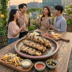 [맛비] 태림 직화구이 숯불 닭꼬치 1.2kg 데리야끼 소금구이 닭꼬치 : 맛비