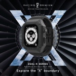 RACINGPREMIUM Apple Watch 44 mm 45 mm NR iWatch 8765 (45 mm(S7S8), 카본 파이버 케이스 고무 밴드 : Ai shoppu