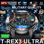 호환 2026년 신제품 T-REX3 아웃도어 스포츠 스마트워치 HD 화면 10ATM 방수 100 스포츠 혈중 산소 측정 통화 남성 피트니스 스마트 팔찌... 