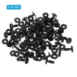 메카닉시 50세트 12mm 1/2인치 커넥터 블랙 용품 결합 탈착식 인형 볼트 DIY 제작 플라스틱 동물 : Knock Lab