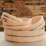 항기리 초밥 용기 일식 대야 요리 밥통 식힘통 업소용 나무 스시 백송나무 접시 식기 : 월드바잉304