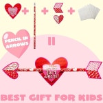 조이인 36팩 발렌타인데이 우 펜슬 카드, 교실 선물 교환 시 파티 혜택, 귀여운 문구류 장난감 게임 경품 제공 cool : Amazing005