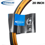 슈발베 원 20인치 451 20x1 18 스틸 와이어 옐로우 엣지 외부 타이어 406 20 x 1.10 소형 휠 직경 접이식 자전거 타이어 : 카이누