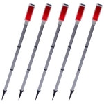 5pcs 태양 스트로브 경고등  스테인레스 스틸 플라스틱 도로변 정원 건설 현장을위한 야외 교통 경보 램프 : 시티로그