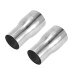 모토포르티 2.25인치 OD ~ 2.75인치 맨드릴 배기 파이프 어댑터 동심 감속기 자동차 튜브 배관 5인치 / 127mm 길이 T304 스테인리스 스틸 실버... 