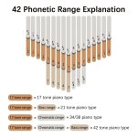 칼림바 엄지 피아노 42개의 솔리드 설명서 선물, 우드 가방, 위한 휴대용 핑거 튜닝 아카시아 전문가를 이상적인 및 - 초보자 해머, 건반 피아노... 