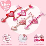 조이인 36팩 발렌타인데이 우 펜슬 카드, 교실 선물 교환 시 파티 혜택, 귀여운 문구류 장난감 게임 경품 제공 cool : Amazing005