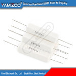 5pcs 10W 시멘트 저항 저항 1 2 5 8 10 15 20 25 100 ohm 1R 2R 5R 8R 10R 15R 20R 25R 100R 1k 2k 10k : 제스111