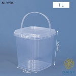 YY1 투명 PP 용기 뚜껑  280ML/500ML/1L/2L BPA 프리 빈 플라스틱 버킷 밀폐형 대용량  보관용 : 데이지로지스틱7