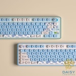 SPYSELF 귀여운 소 모양 키캡, PBT 열 승화, 61/68/84/87/89/96/98/90/100/104/108 키와 호환 : 데이지마켓2