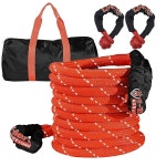 F-Rope 1인치 x 30피트 키네틱 리커버리 견인 로프, 소프트 섀클 2개... UTV, 트럭, SUV, ATV용 헤비 듀티 오프로드 스트랩 : 이노스토어플러스