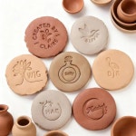 점토용 맞춤형 도자기 스탬프 - 로고가 창의적인 폴리머 위한 클레이 도구, 선물 레터 : 온슈어마트