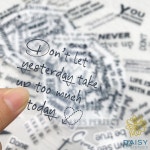 50 동기 부여 문구 PET 스티커 데 노트북 가방 스케이트 보드 기타 DIY 미적 투명 : 데이지로지스틱3