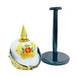 스파이크 헬멧 가죽 임페리얼 프로이센 황동 군 장교 남성 u2019s 의상 제2차 세계 대전 및 육군 복제품 LARP 재연 코스프레 : 모션타운