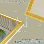 전면 및 후면 조명이 있는 JSN 28X36인치 방지 가능한 LED 4500K 조절 60 : The Blue