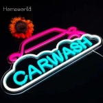 세차장 LED 네온사인 디자인 자동차 서비스 정비소 개조 클럽 차고 에 : 메트로픽