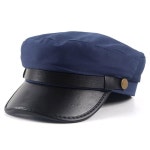 브러스 남성 여성 뉴스보이 캡 요트 캡틴 세일러 모자 캐비 베이커 피크 베레모 : 플럭스바이