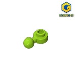 Gobricks GDS-1500 힌지 플레이트1x1 레고 3614 DIY와 호환되는 천공 원형 플레이트의 한쪽에 볼 헤드 : 백구플렉스