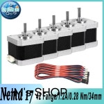 Ne7 스테퍼  42 플랜지 28Ncm 4 리드 12A 2 상 17 3D 프린터 조각사 기계 CNC 키트 : 마노상사