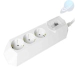 넘버원 고용량 멀티탭 과부하차단 3구 3m 화이트 멀티플러그 PC멀티탭 : 좋은상품넘버원스토어