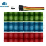 MAX7219 도트 매트릭스 모듈 마이크로컨트롤러 4 In One 디스플레이 5P 라인 4 in 1 빨간색/녹색 : 백구플렉스