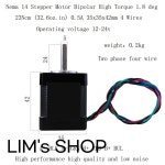 바이폴라 하이 토크 스테핑  35BYGH42 Ne4 35 스텝퍼 23Ncm 326ozin 05A 18 ° 2 상 4 선 : 마노상사