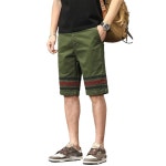 보시누오 카모1 남성 캐주얼 반바지 여름 무릎 길이 작업 바지 스트레이트 사이드 지퍼 숏 팬츠 남성용 G3526 Blue Camo 29 : 안드로스토어