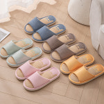 실내화 비비드 린넨 병원 산후조리원 층간소음방지 실내슬리퍼 거실 : 바빌하우스