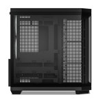 베트루 CT3 ATX 미드 유리 케이스 파노라마 강화 듀얼 타워 게이밍 챔버 컴퓨터 PC DS-HZ Black : 구름상점1