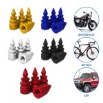 4개/세트 트리 타이어 밸브 스템 캡 타이어 밸브 캡 세트 부식 방지 자동차 트럭 오토바이용 범용 스템 커버 Black : 대창 대박 물류