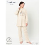 휴식 시간 여성 긴팔 흡수제 라지 패턴 코튼 루즈 핏 세트 제품 래빗 레귤러 블렌드 팬츠 선물 튜닉 잠옷 사이즈 수분 피터 룸웨어 귀여운... 