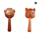 곰돌이 나무 브러쉬 원목 우드 헤어 빗 쿠션 두피 : 데런올리버