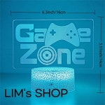 LED 게임방 책상 설치 장식 게임존 아이콘 로고 센서 조명 3D   침대 옆 램프 생일 선물 : 야미종합상사