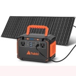 타키 300W 휴대용 태양광 발전기 240Wh 발전소, 40W 접이식 패널, 110V AC 콘센트 USB DC를 갖춘 파워 뱅크, 비상 CPAP 야외 캠핑 홈 사용... 