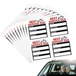 NEXT SERVICE DUE 스티커 오일 교환 유지 보수 서비스 알림 날짜 라벨  자동차 창문 접착 2x2 인치  40 개 : arven