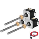 YEJMKJ 3팩 네마 17 스테퍼 모터 TR8x8 240mm, T8 리드 스크류 2상 1.8 u200C u200C 고토크 0.44Nm (62.31온스 인치) 바이폴라 1.7A... 