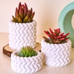 위빙 쉐이프 캔들 자 실리콘 몰드 DIY 원형 다육식물 화분 점토 몰드 석고 레진 보관함 공예 제작 용품 : daondaon9