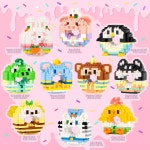 하이 고도 동물 파티, 빌딩 블록, 미니 푸드 세트 10팩, 구디 백 스터퍼, 14세 성인을 위한 교실 소정의 장난감 선물 선호+ 6 Dogs... 