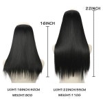 HAIRSTAR 합성 클립 없음 스트레이트 헤어 익스텐션 블랙 블론드 원피스 가짜 피쉬 라인 : gowoongowoon