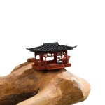 Miniature Pavilion Figurine Bonsai Nament Garden Decor Micro Landscape Statue Gazebo Model Zen Garde : 더하우스토어