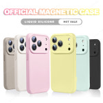 공식 마그네틱 충전 폰 케이스 아이폰 16E 16 15 14 플러스 12 13 16 프로 맥스 맥세이프 액체 실리콘 보호 커버 : 망고에프