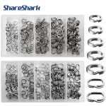 ShareShark 200개/박스 고강도 스테인리스 스틸 스플릿 링 낚시 미끼용 루프 002 : 바이나-우